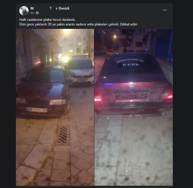 Vatandaş diken üstünde! 30'dan fazla aracın plakası çalındı