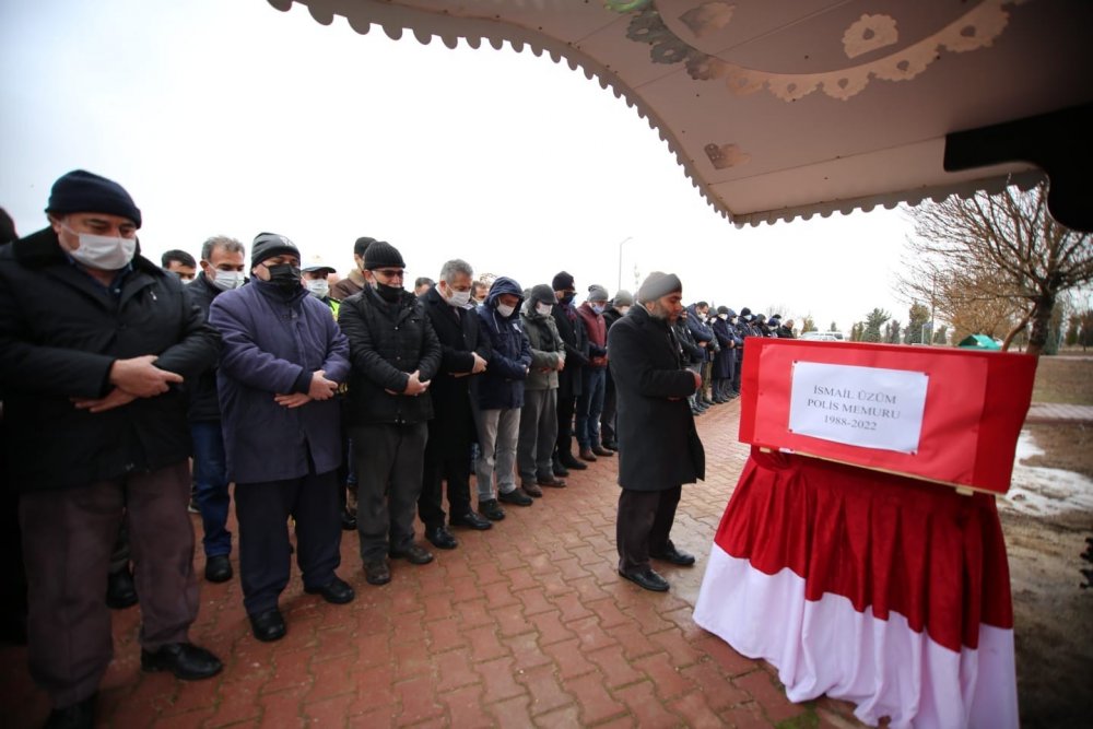 Polis memuru İsmail Üzüm'e Konya'da son görev