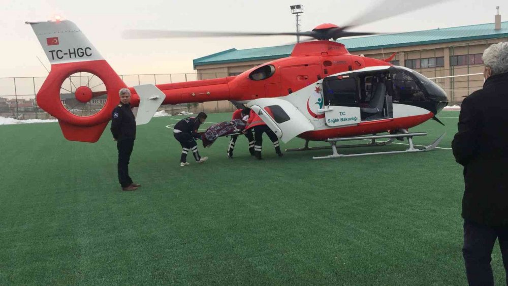 Konya'da hava ambulansı bu kez Rabia Küçükerdoğan için havalandı!