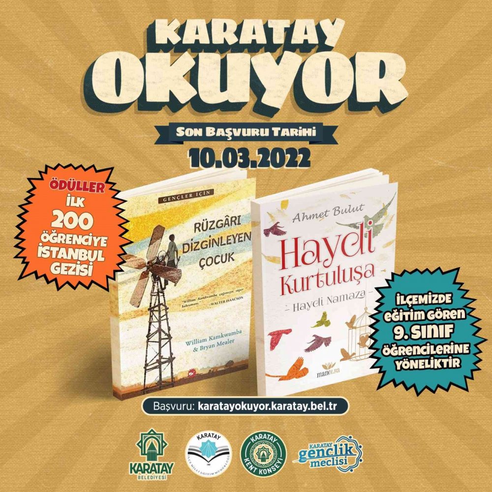 İstanbul gezisi ve kitap ödüllü 'Karatay Okuyor' etkinliği başlıyor! Başvuruda gecikmeyin