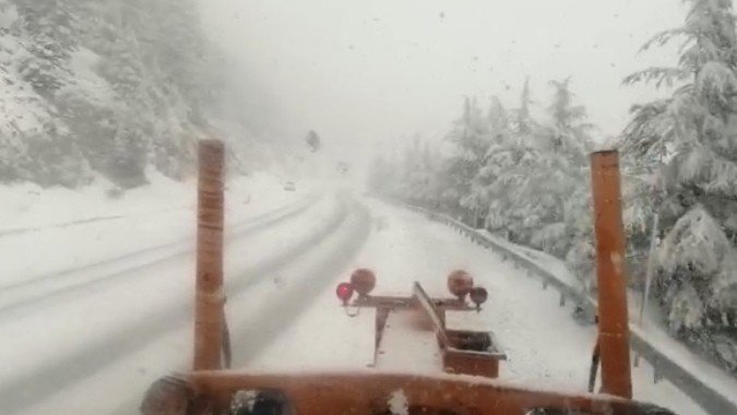 Kar nedeniyle kapanan Konya-Antalya yolunda son durum