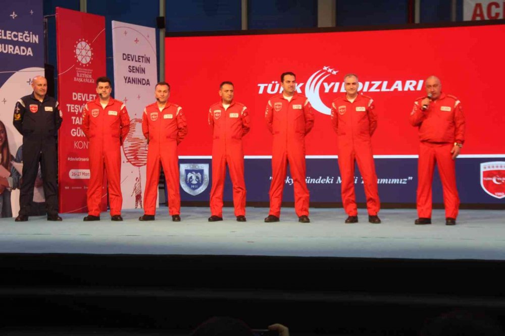 Türk Yıldızları pilotları Konya'da gençlerle tecrübelerini paylaştı