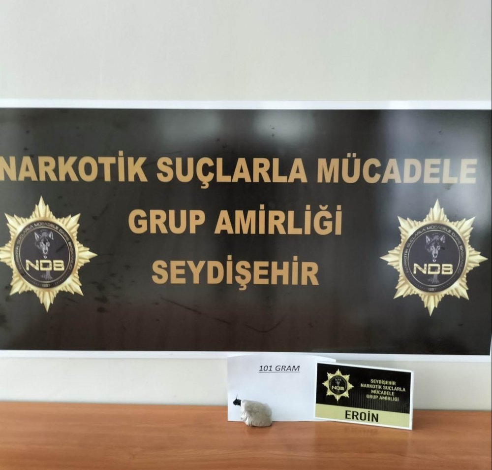 Konya'nın durdurulan yolcu otobüsünde eroinle yakalanan şahıs tutuklandı