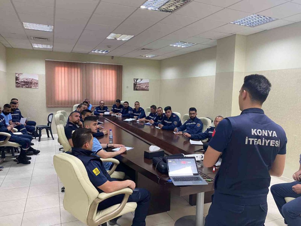 Konya İtfaiyesi Filistin'de! El-Halil Belediyesi ekibine eğitim verildi
