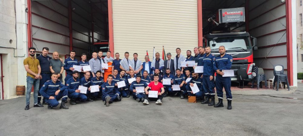 Konya İtfaiyesi Filistin'de! El-Halil Belediyesi ekibine eğitim verildi