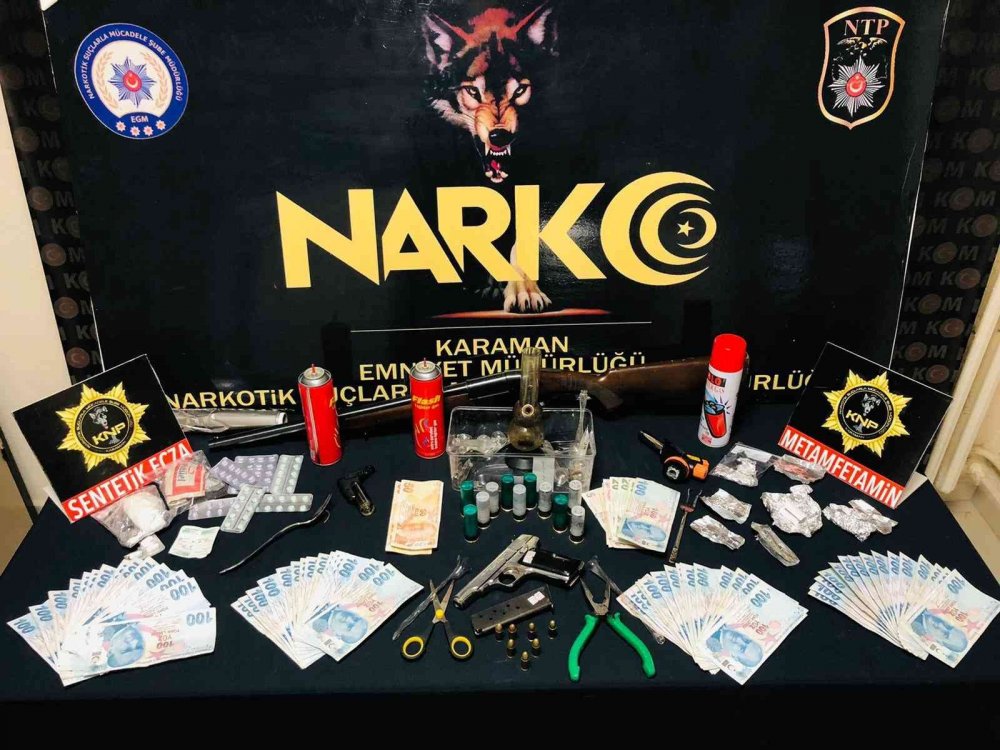 Uyuşturucu operasyonu Karaman'dan Konya ve 4 ile sıçradı