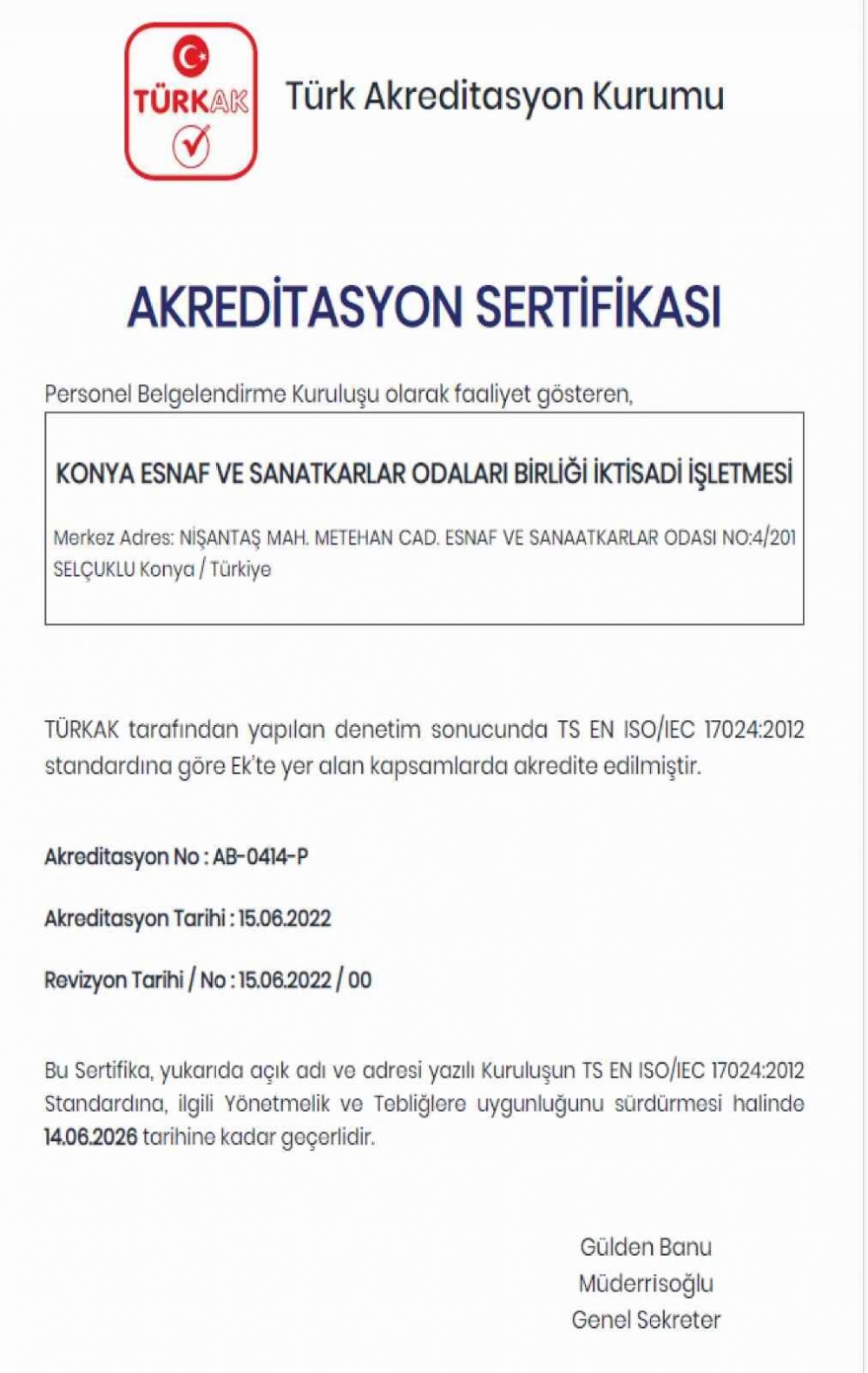 KONESOB TÜRKAK Akreditasyon Sertifikası aldı! Konya'da şoförlere Mesleki Yeterlilik Belgesi verilebilecek