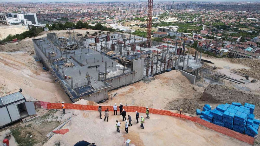 Konya'yı tepeden gören Akyokuş kasrı hızla yükseliyor!