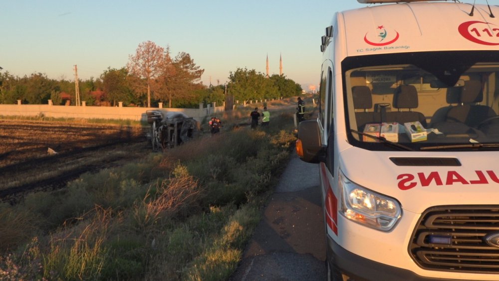 Aksaray'da mermer tozu yüklü tanker devrildi! Sürücü Veysel Aşma yanarak can verdi