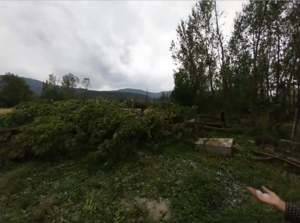 Ankara Nallıhan’da şiddetli yağış sel ve baskınlara neden oldu! Ceviz büyüklüğünde dolu yağdı