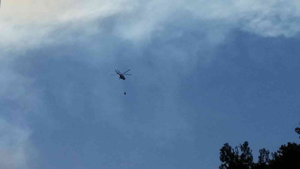Datça'da orman yangını yerleşim yerlerine sıçradı! 18 helikopter, 7 uçak çok sayıda kara ekibi müdahale ediyor