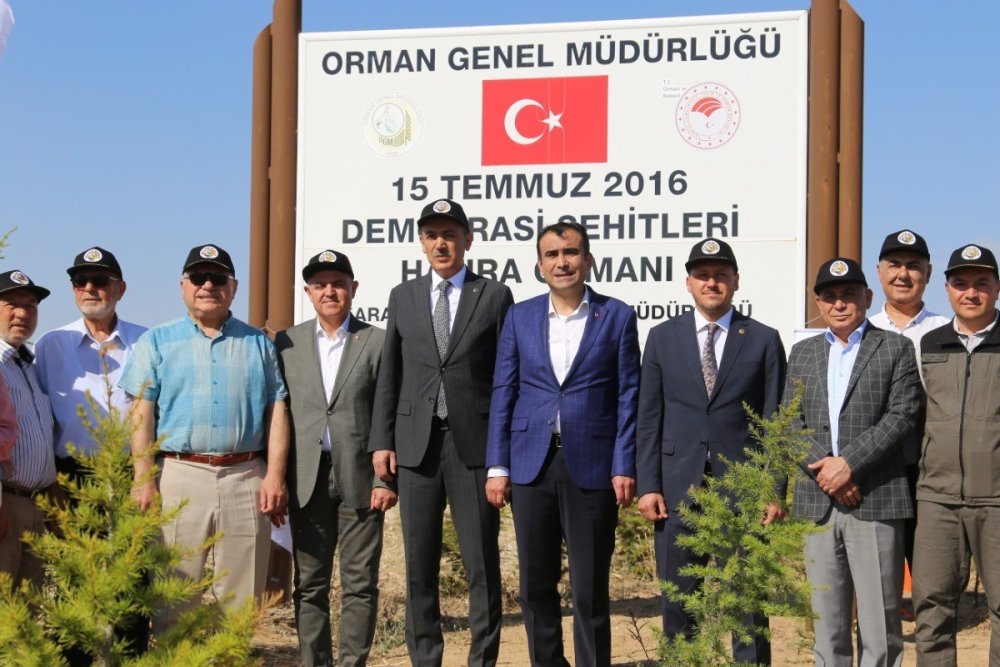Karaman’da 15 Temmuz Şehitleri için 251 fidan dikildi