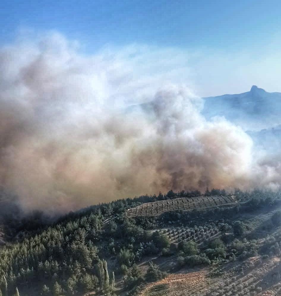 Manisa Gördes'te orman yangını! Havadan ve karadan çok sayıda ekip müdahale ediyor