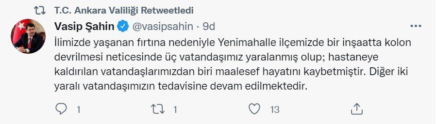 Ankara'da şiddetli yağmur ve fırtına! İnşaatta kolon devrildi 1 ölü, 2 yaralı