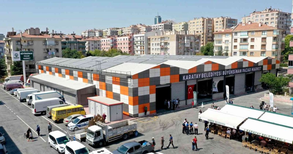 Konya'nın çevreci tesislerinden Büyüksinan Kapalı Pazar Market ve Kafe Karatay resmen açıldı