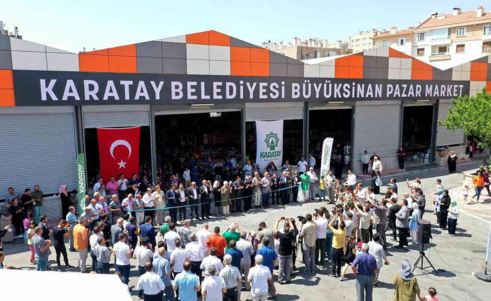 Konya'nın çevreci tesislerinden Büyüksinan Kapalı Pazar Market ve Kafe Karatay resmen açıldı