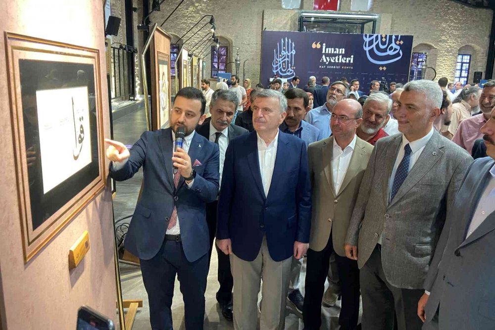 Albayrak Grubu İman Ayetleri Hat Sergisi Konya’da ziyarete açıldı