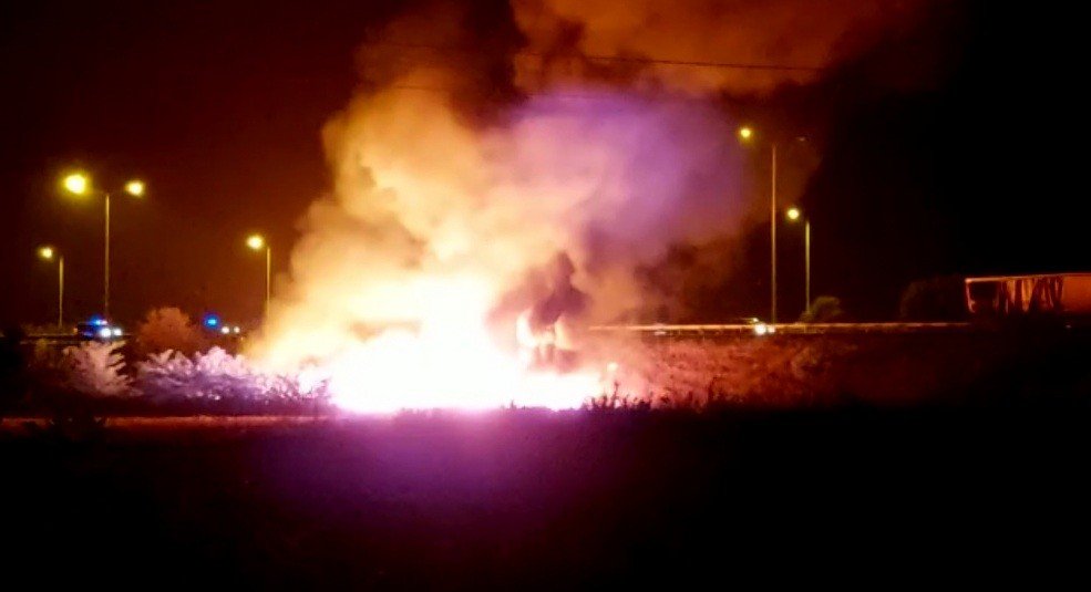 Tıra çarpan akaryakıt tankeri alev alev yandı! Bilal Çircir hayatını kaybetti