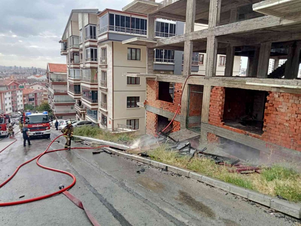 Ankara'da korkutan inşaat yangını! Nedeni ortaya çıktı