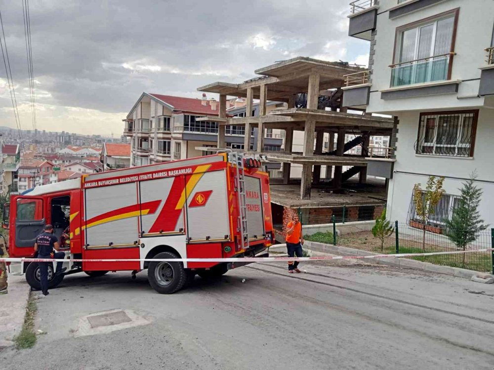 Ankara'da korkutan inşaat yangını! Nedeni ortaya çıktı