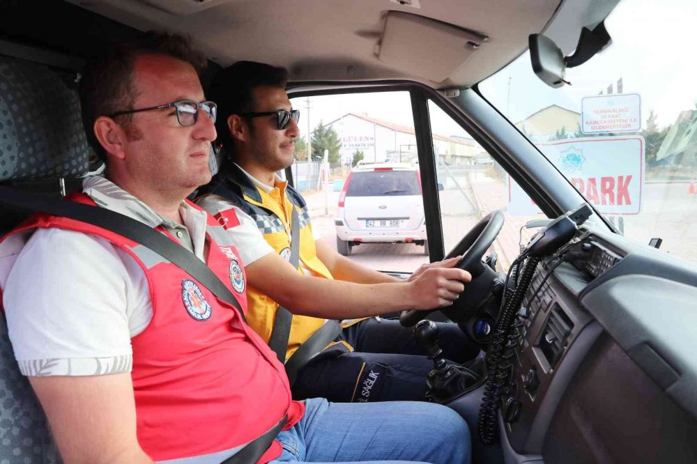 Aksaray’da 112 ekibine Konya İl Sağlık Müdürlüğü ile koordineli ambulans sürüş eğitimi