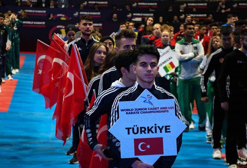 2023 Dünya Spor Başkenti Konya'da Dünya Ümit Genç U21 Karate Şampiyonası’na açılış seremonisi
