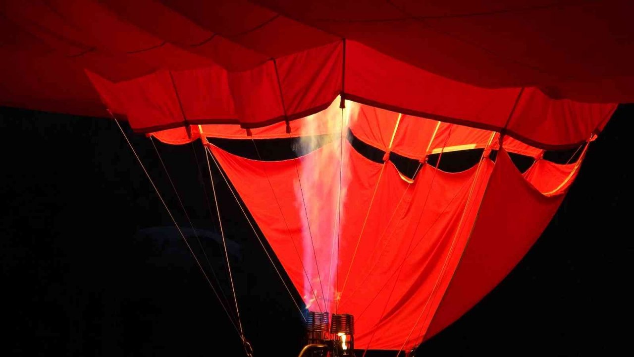 Kayseri’den Türk bayraklı sıcak hava balonları havalandı