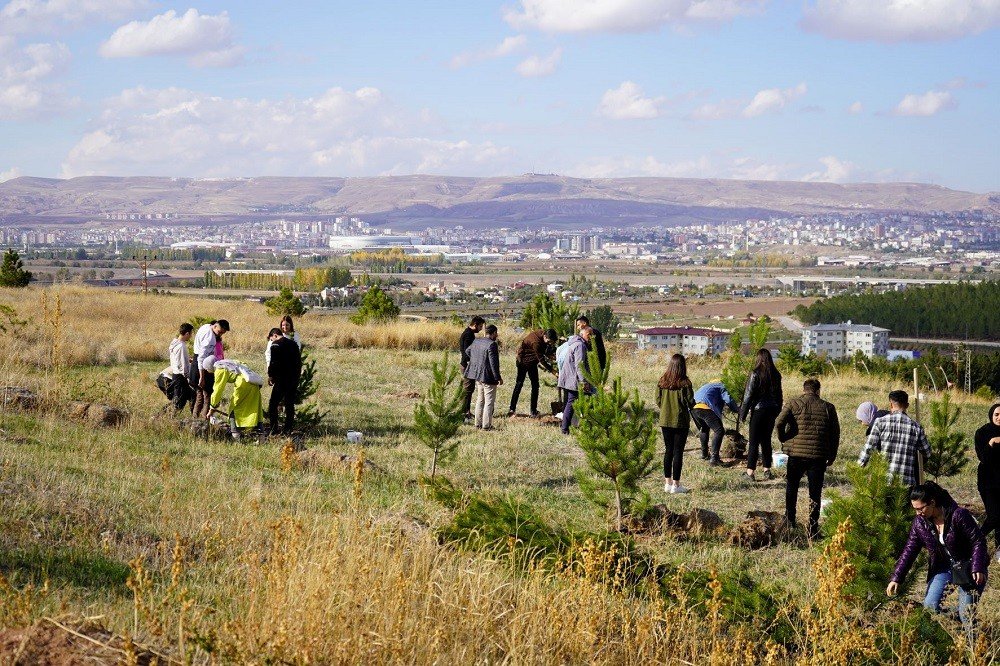 Mezun oldukları üniversitede hatıra ormanı oluşturdular