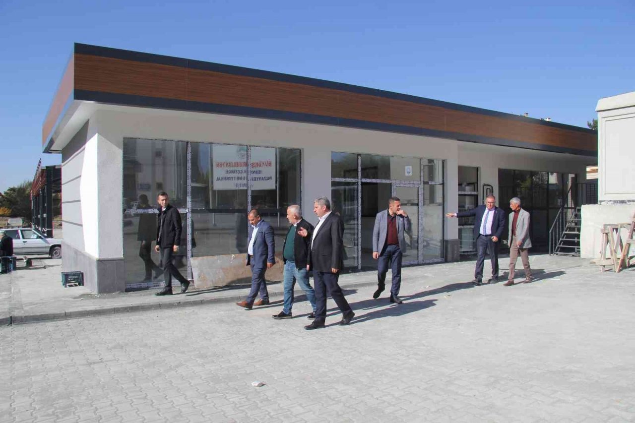 Bünyan’da mini terminal ve kapalı pazar yerinde inceleme