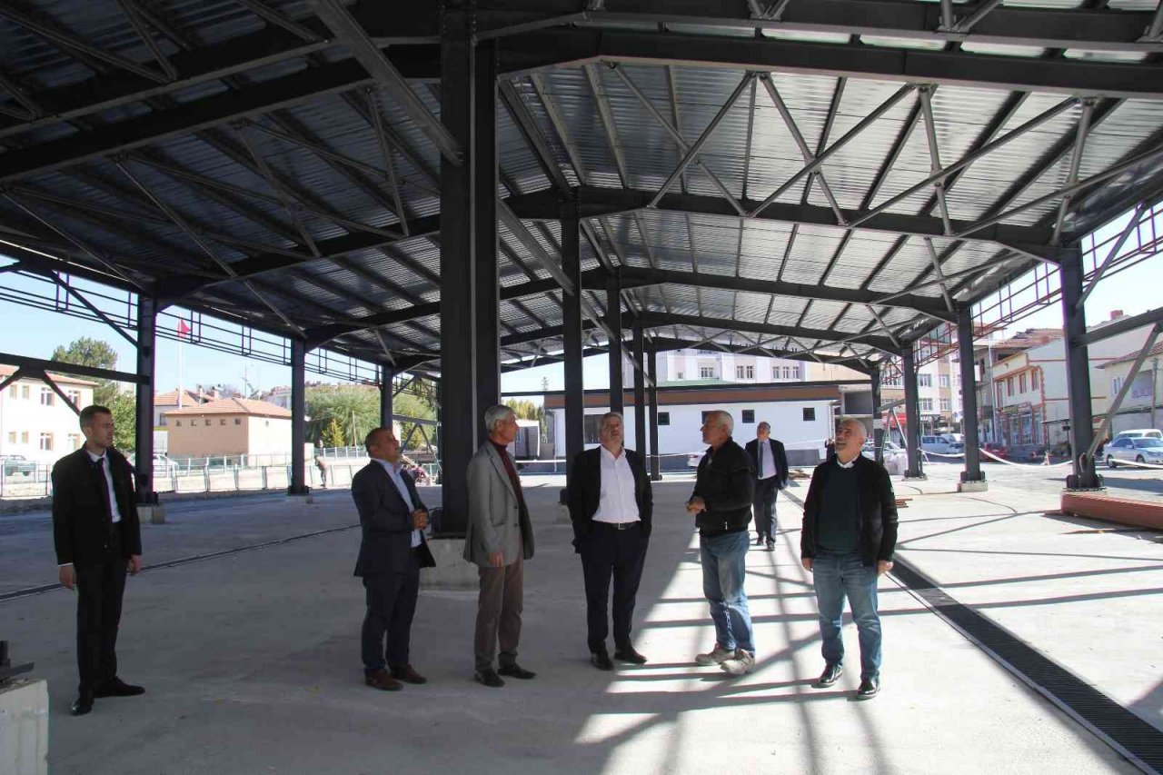 Bünyan’da mini terminal ve kapalı pazar yerinde inceleme