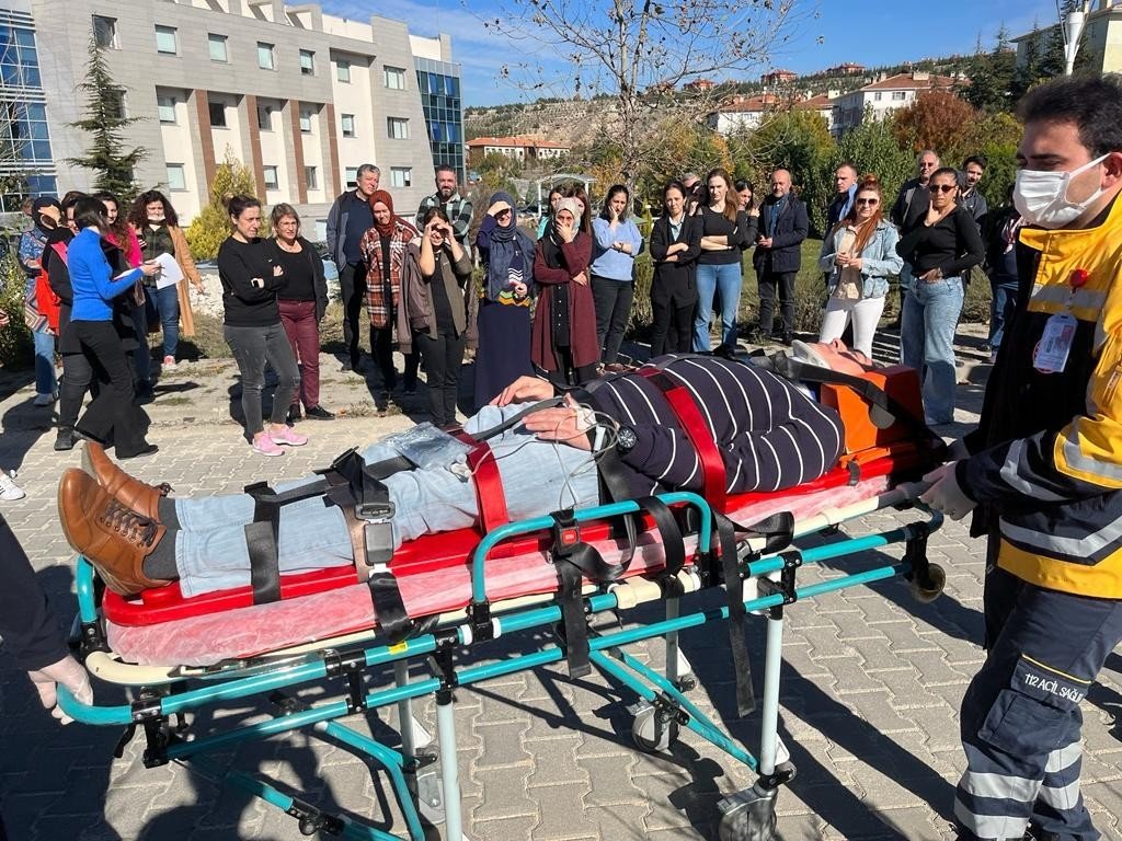 Eskişehir İl Ambulans Servisi’nde deprem tatbikatı düzenlendi