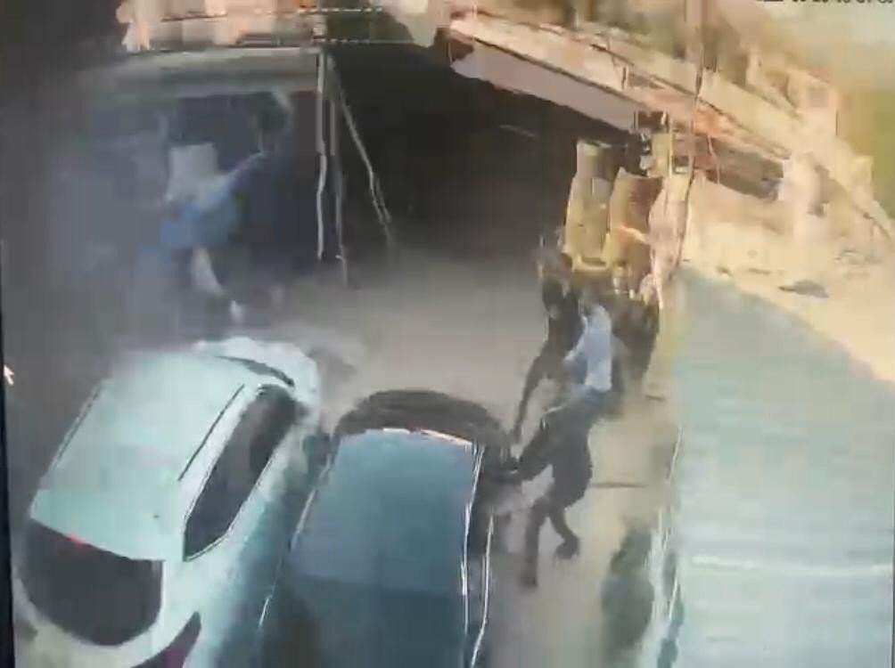 Lüks cip lastikçiye böyle daldı