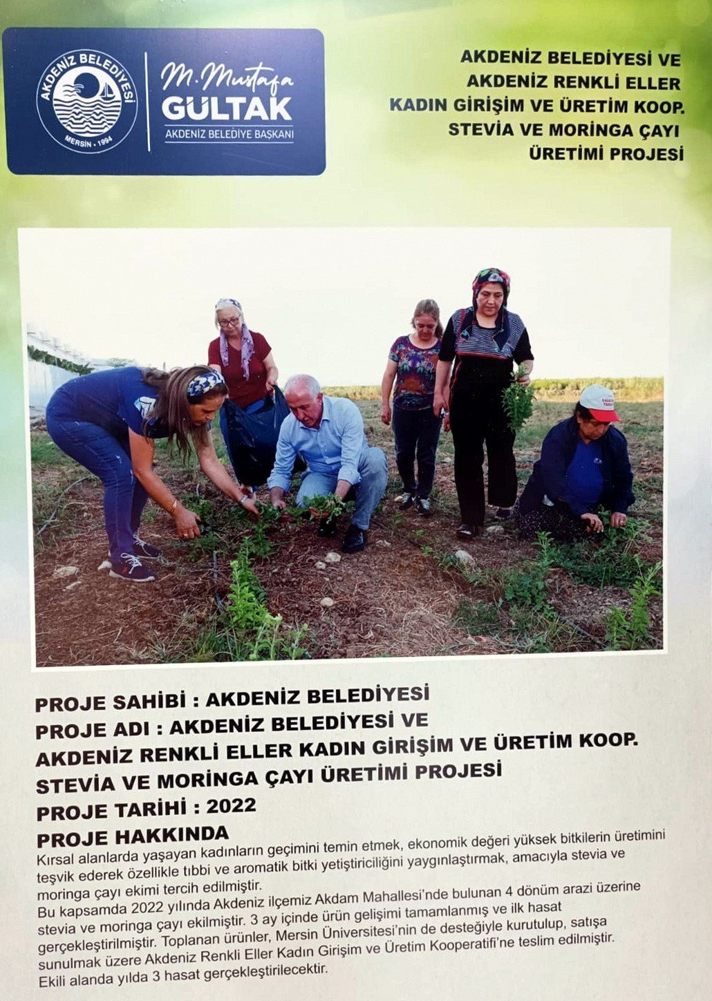 Akdeniz Belediyesinin tarımsal projeleri, uluslararası platformda