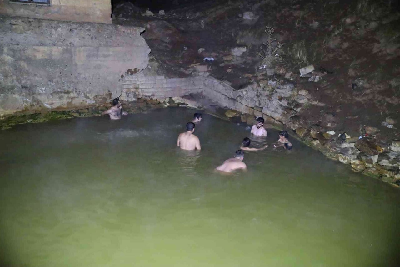 Kaplıca keyfine kurt sürüsü molası