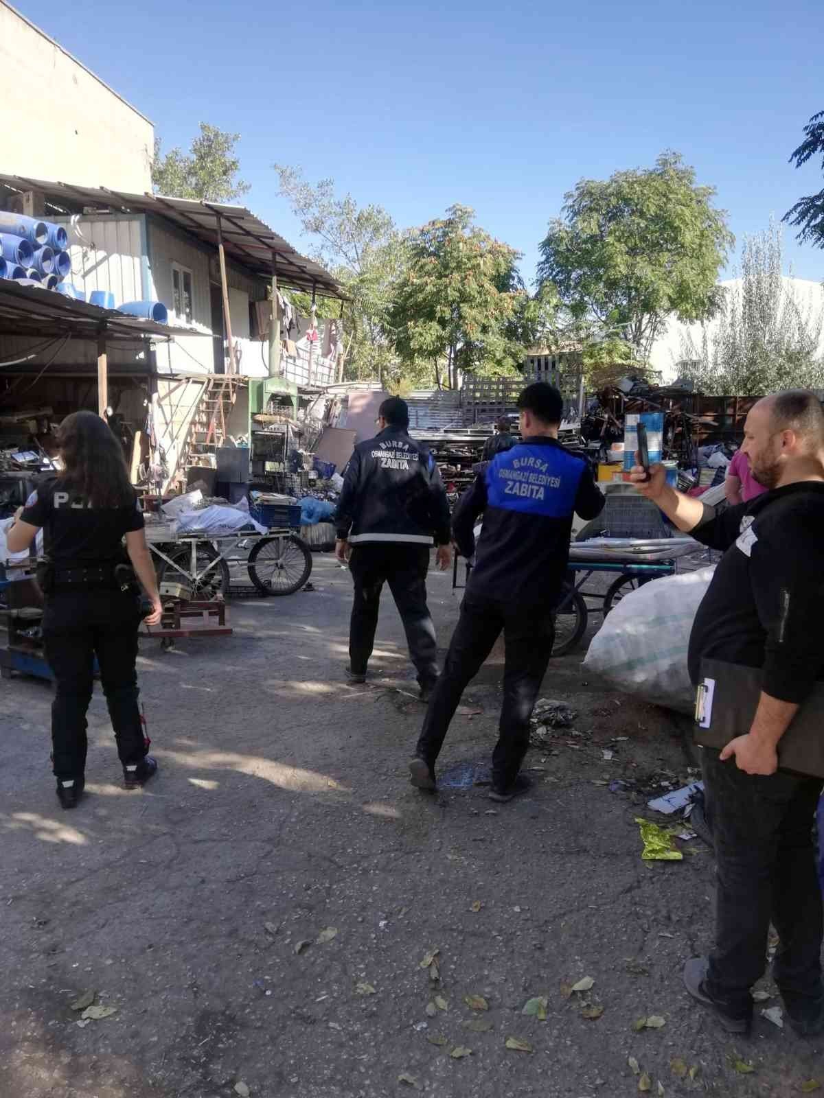 Bursa’da hurdacılara çalıntı mazgal denetimi