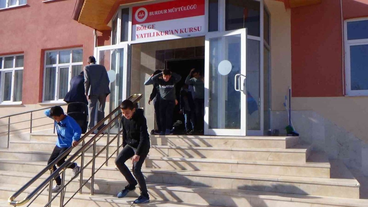 Burdur’da tahliye tatbikatı