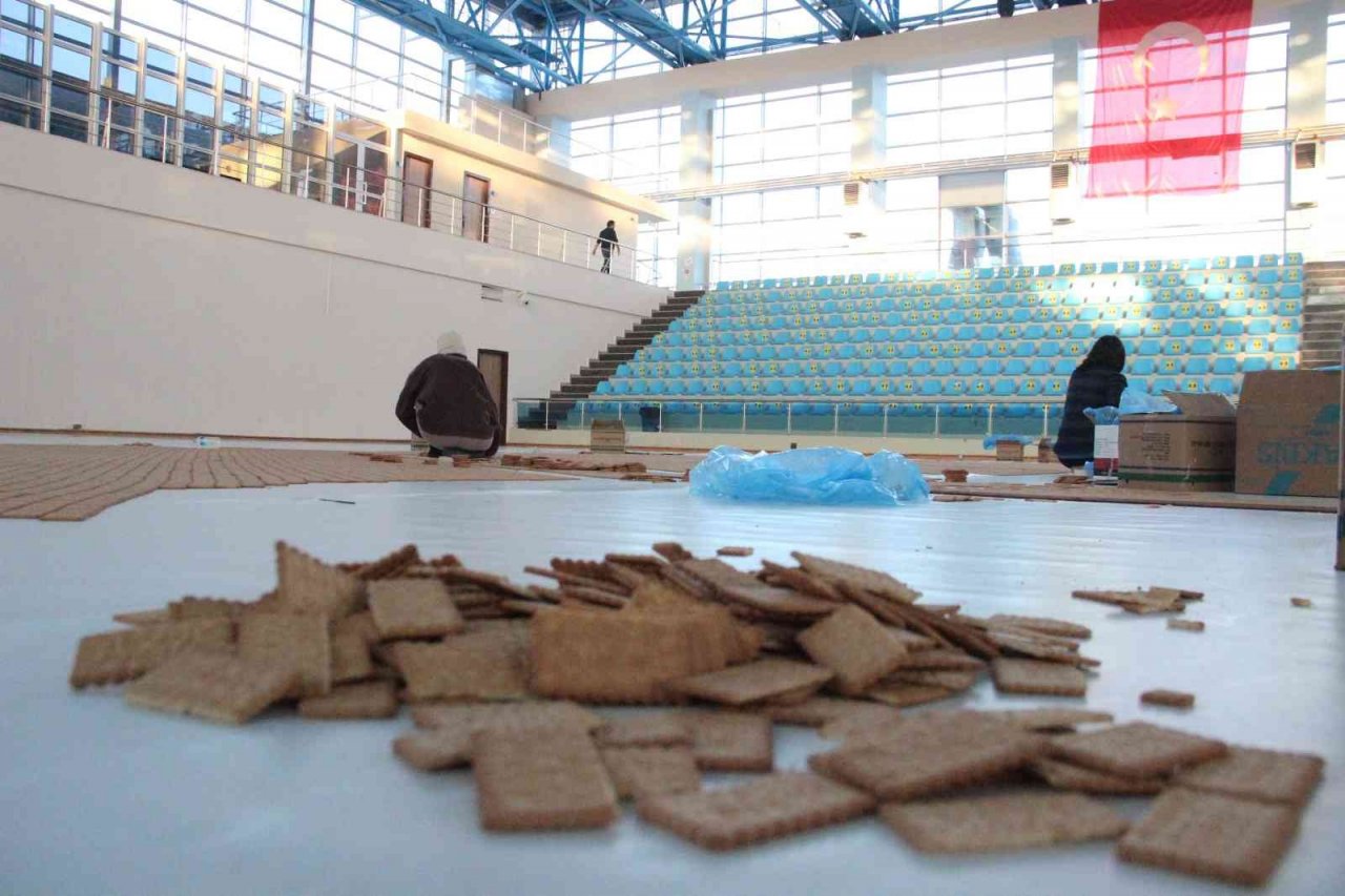 Dünyanın en büyük buğday başağı mozaiği 3 ton bisküviden yapılıyor