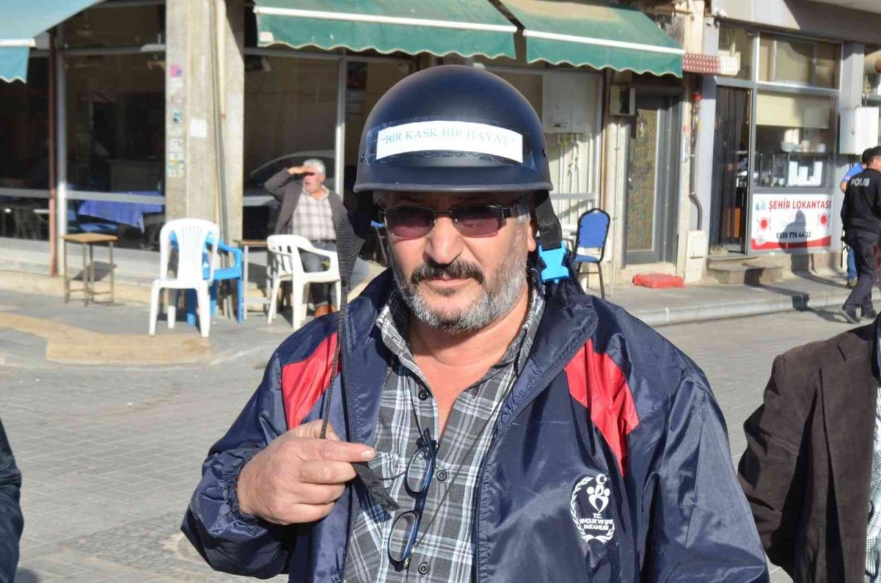 Ahmetli Emniyetinden ‘Bir Kask Bir Hayat’ uygulaması