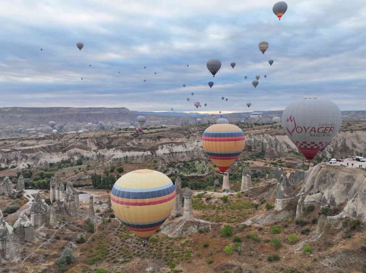 Kapadokya’da balon uçuş rekoru kırıldı