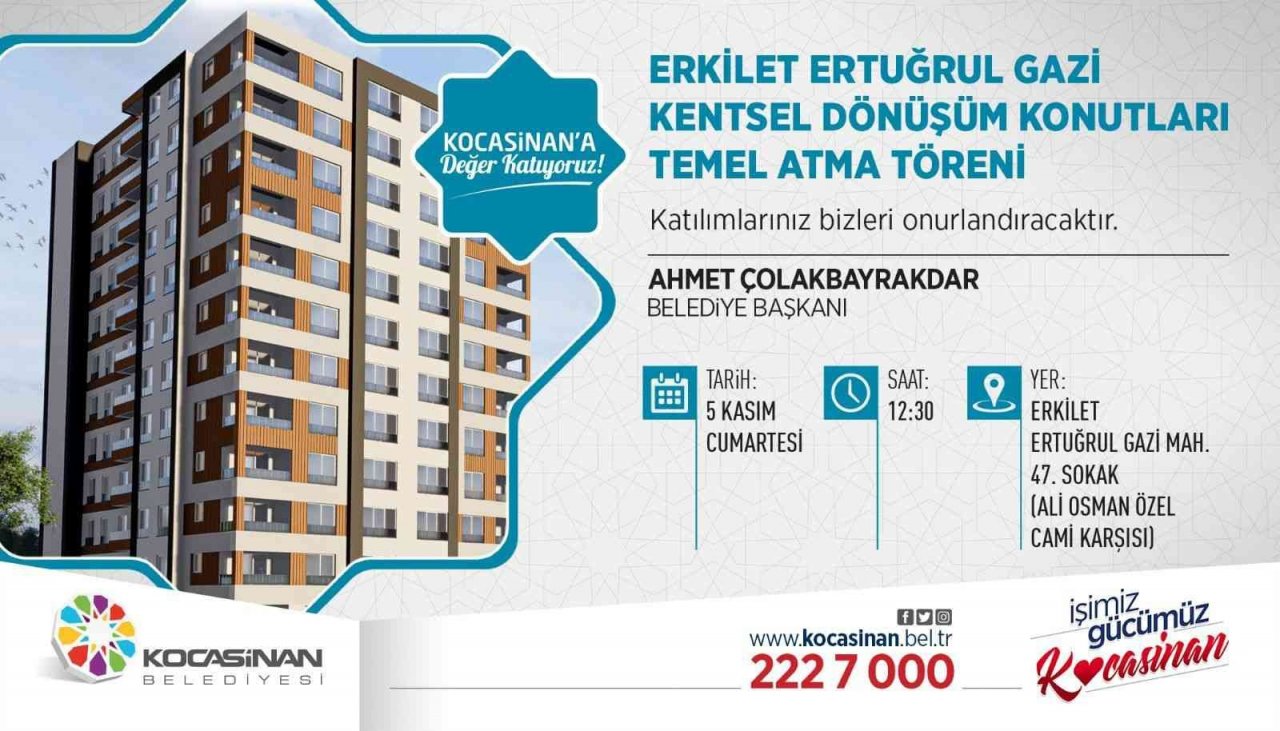 Kocasinan, Ertuğrulgazi Mahallesi’nde dönüşümle örnek olacak