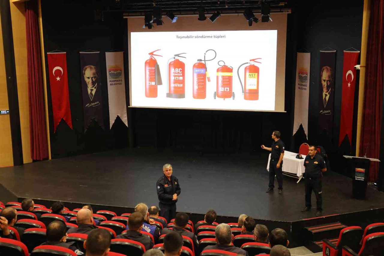 Marmaris’te baca yangını eğitimi