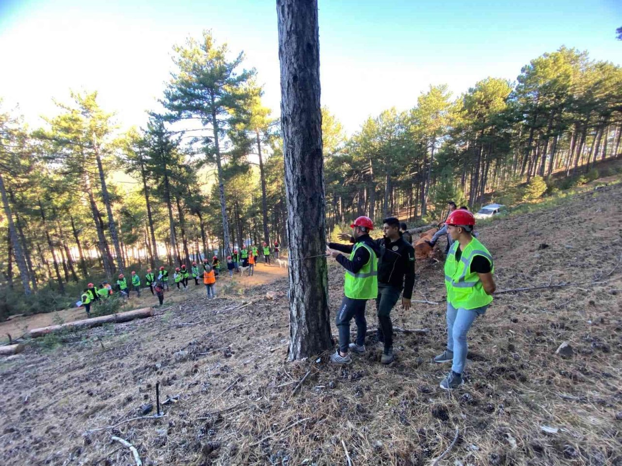 Kavaklıdere’de Ormancılık Bölümü öğrencilerine arazide eğitim verildi