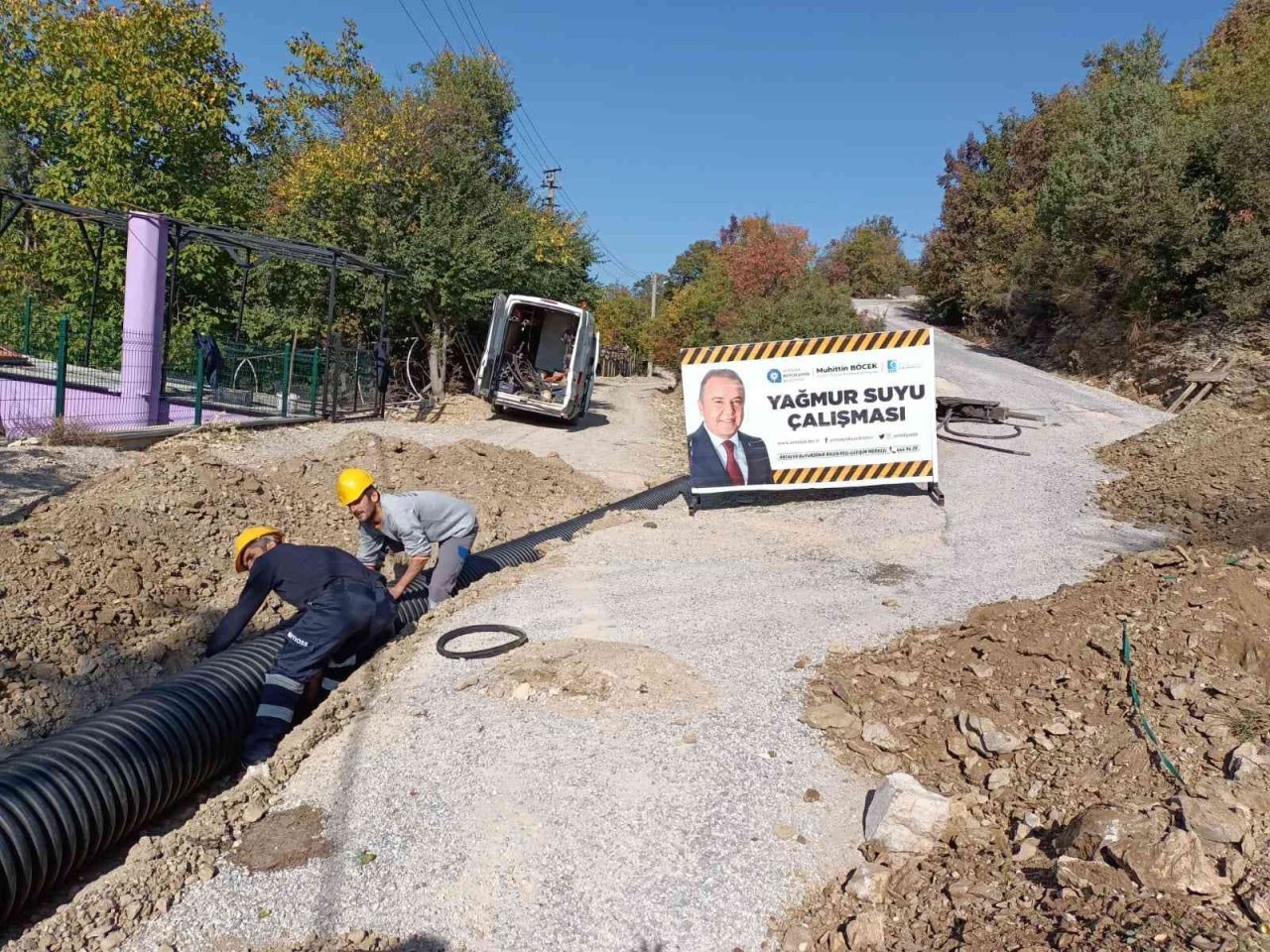 ASAT’tan İbradı’da yağmur suyu çalışması