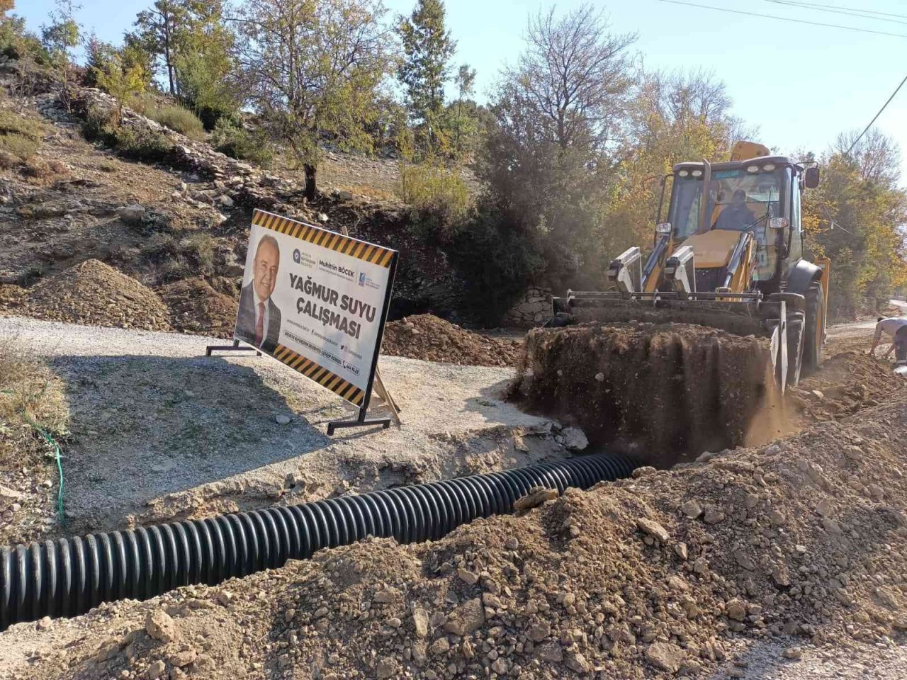 ASAT’tan İbradı’da yağmur suyu çalışması