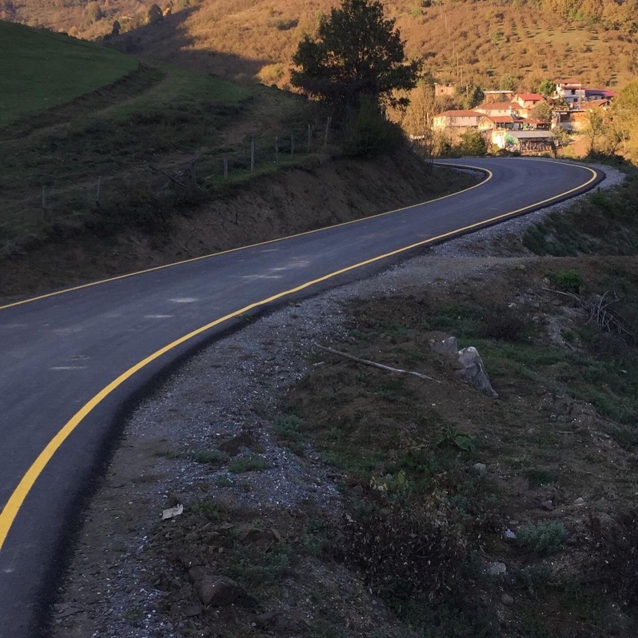 Köy yollarında çizgi çalışması başladı