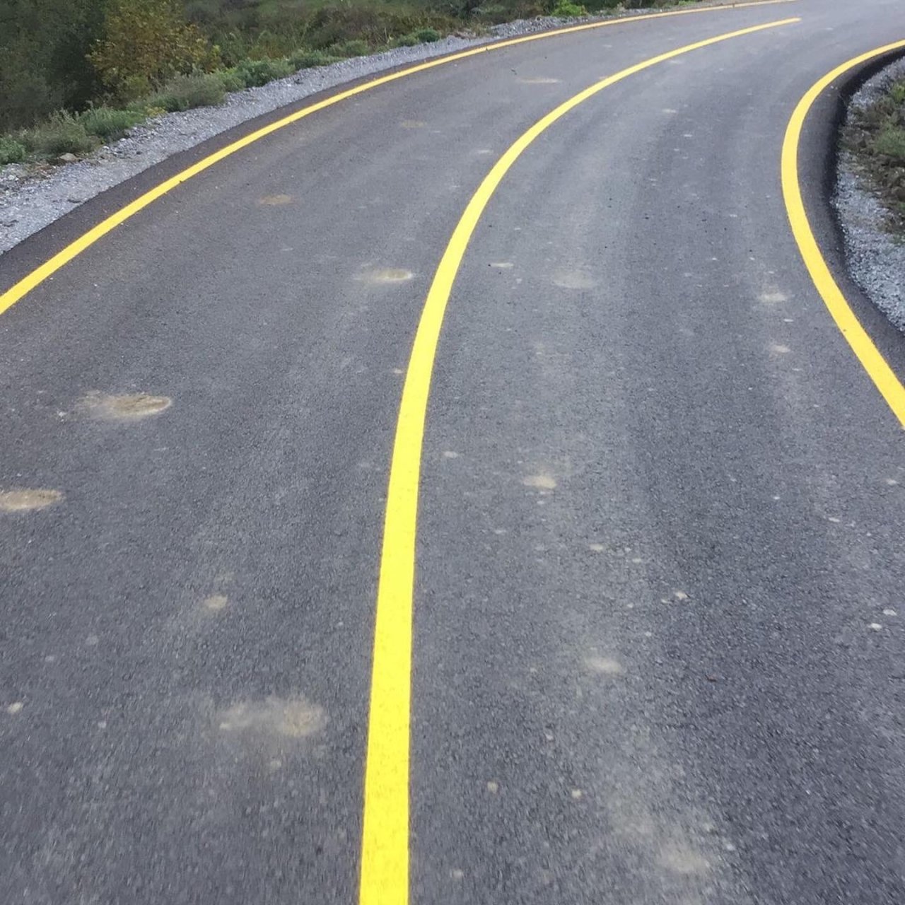 Köy yollarında çizgi çalışması başladı