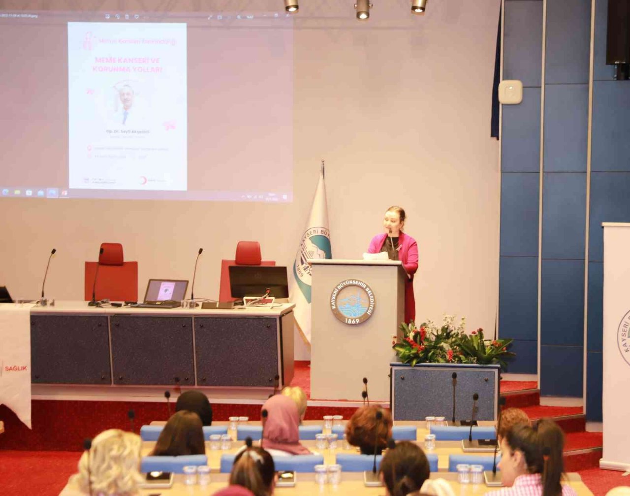 Büyükşehir ile Kızılay Hastanesi işbirliğinde meme kanseri semineri