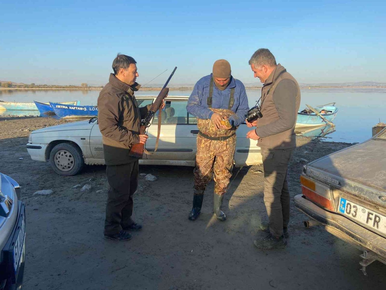 Yasa dışı avlandığı tespit edilen 5 avcıya idari işlem uygulandı