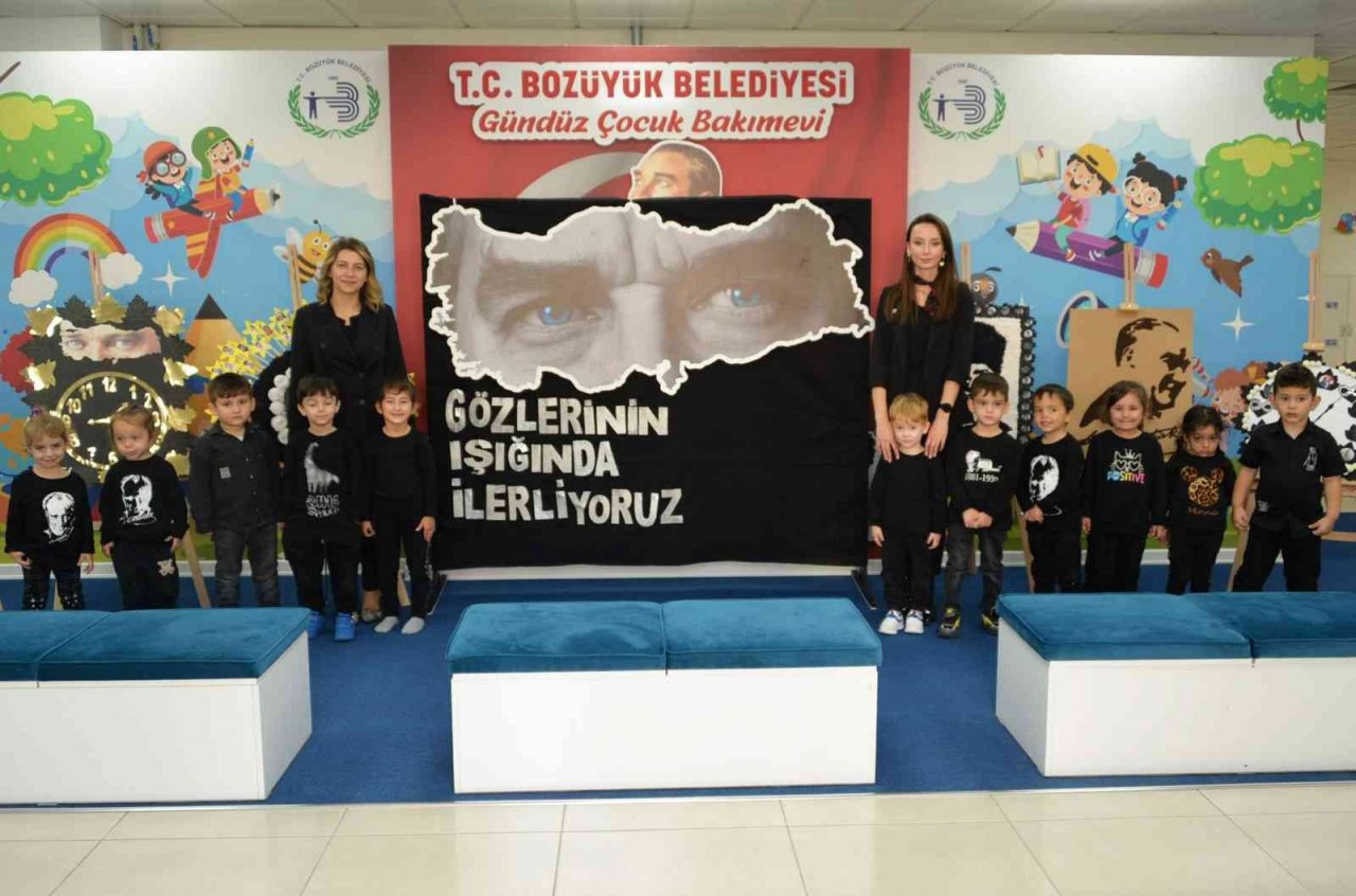 Bozüyük Belediyesi Gündüz Çocuk Oyun ve Bakımevi’nde minik öğrenciler Atatürk’ü andı