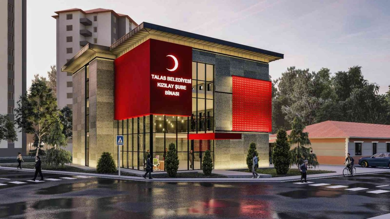 Talas Belediyesi’nin yeni Kızılay binasında sona gelindi